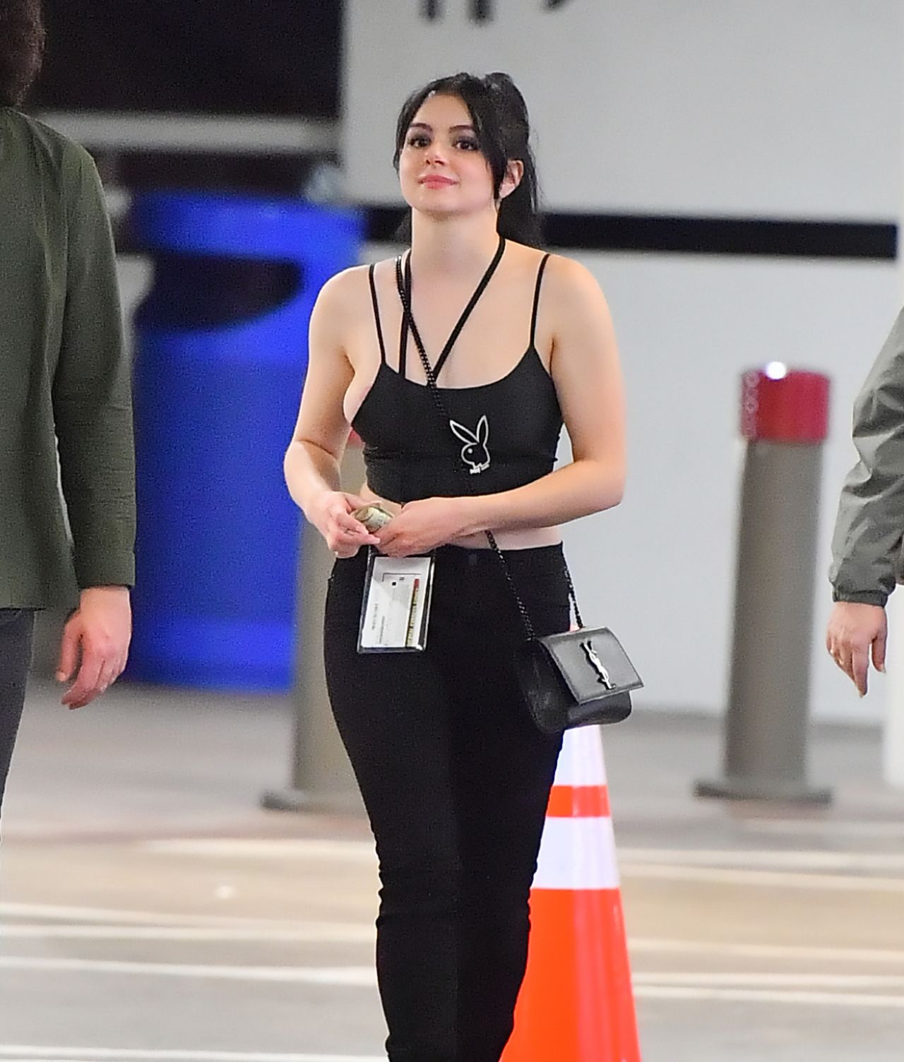 Ariel Winter in Tiny Crop Top and a Pair of Black Skinny 