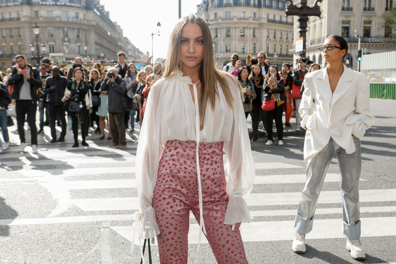 Carla Ginola looks street style ready at Paris Fashion Week
