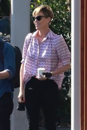 Charlize Theron Street Style - Out in Culver City 10/11/2019