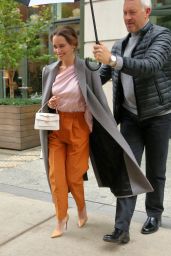 Emilia Clarke Looks Stylish in Colorful Outfit 10/29/2019