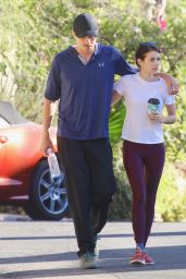 Emma Roberts in Leggings - Out For a Morning Hike in LA 10/26/2019