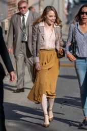 Emma Stone - Arriving at Jimmy Kimmel Live in LA 10/10/2019