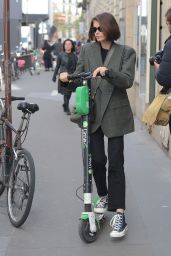 Kaia Gerber On a Scooter in Paris 09/30/2019