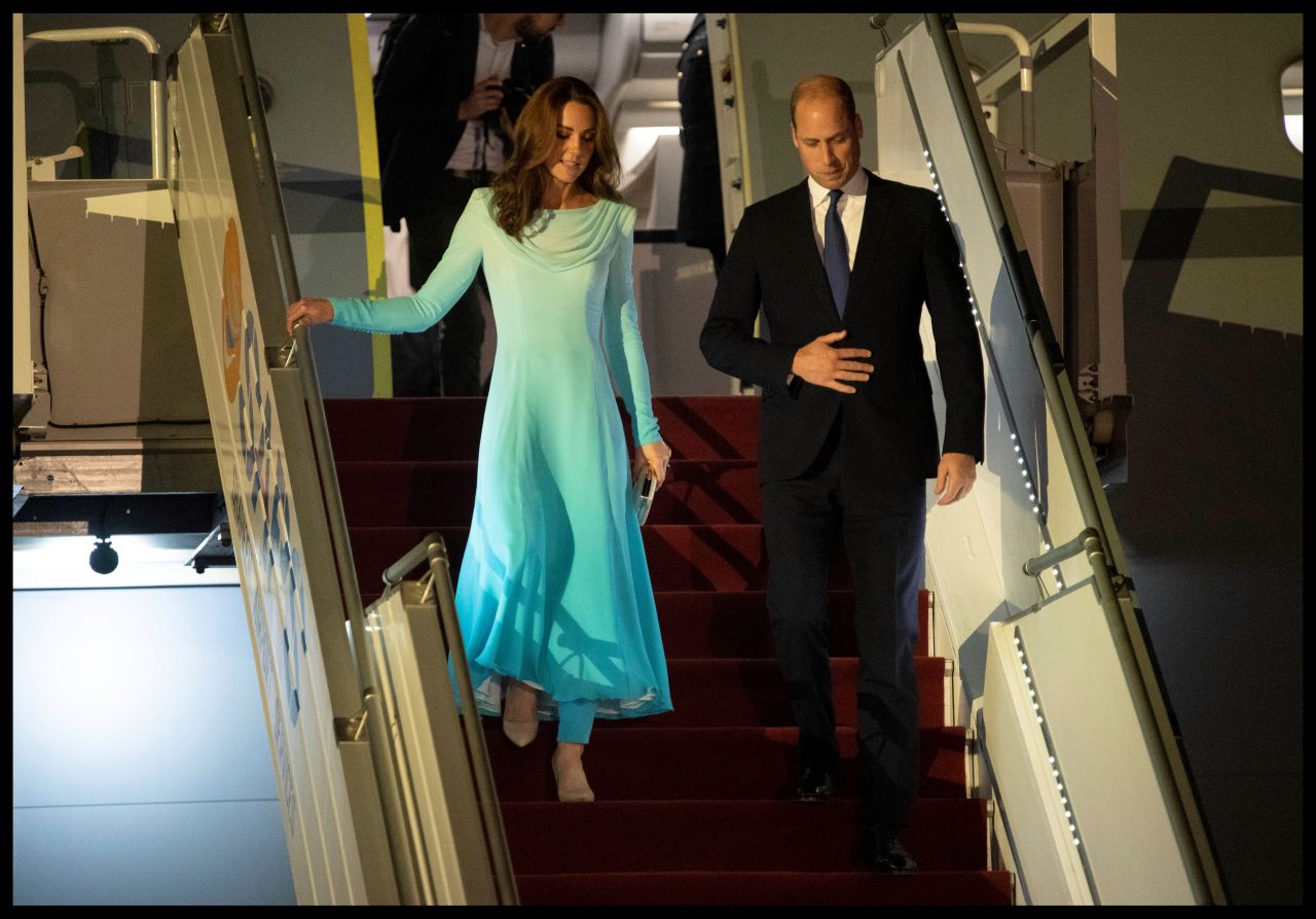 Kate Middleton - Arrives at Kur Khan Airbase in Rawalpindi 10/14/2019 ...