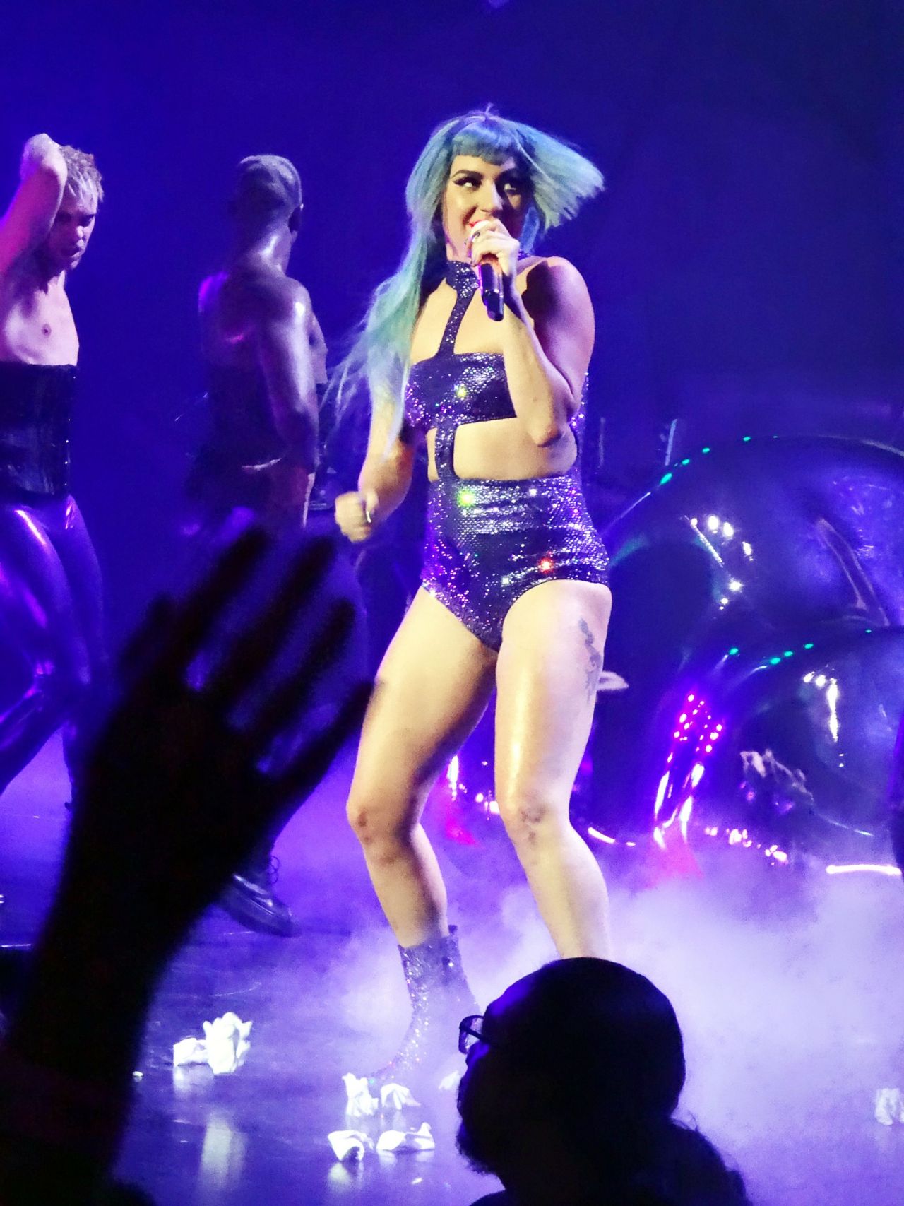 Lady Gaga Performing on Stage at the Park Theater at