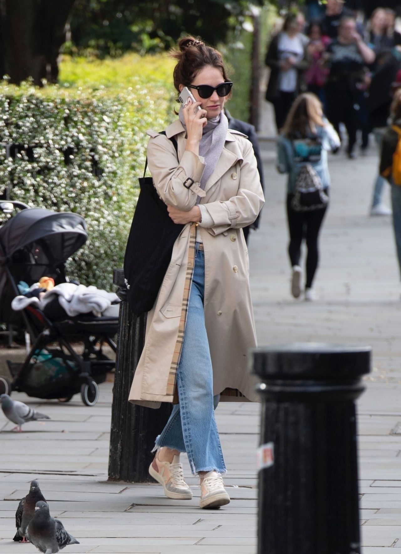 Lily James - Out in Ladbroke Grove, London 10/10/2019 • CelebMafia