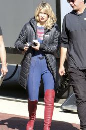 Melissa Benoist - "Supergirl" Set in Vancouver 10/01/2019