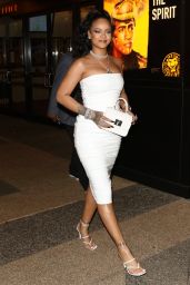 Rihanna in All White - Porcelain Ball in NYC 10/12/2019