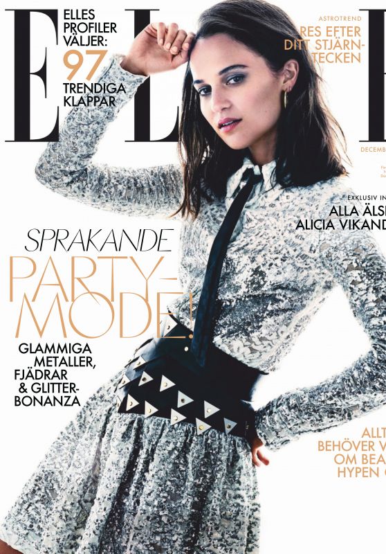 Alicia Vikander - ELLE Sweden December 2019 Issue