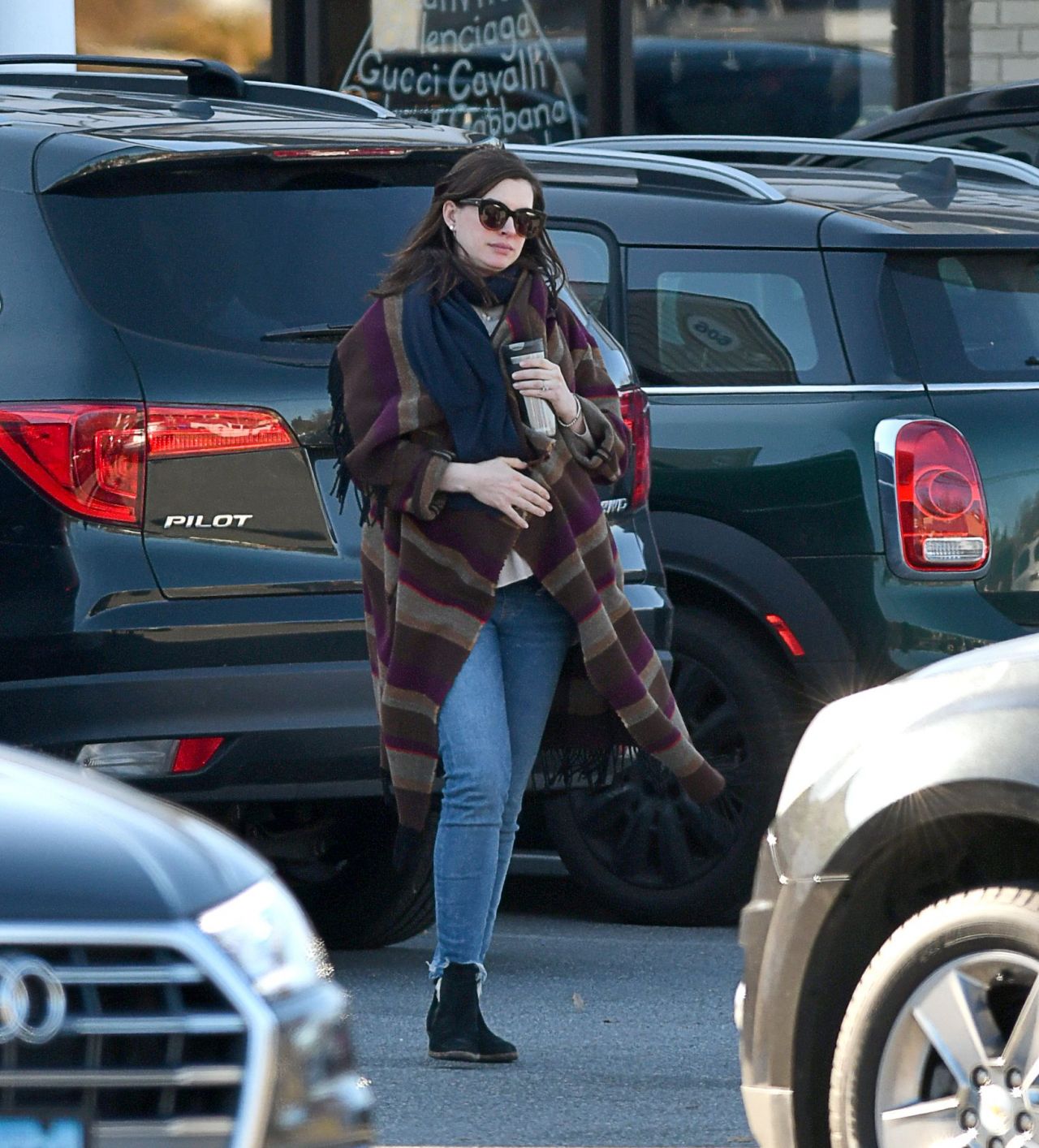 Anne Hathaway - Out in Connecticut 11/19/2019 • CelebMafia