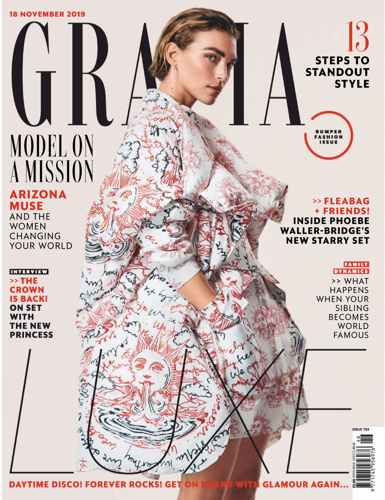 Arizona Muse - Grazia Magazine 11/18/2019 • CelebMafia