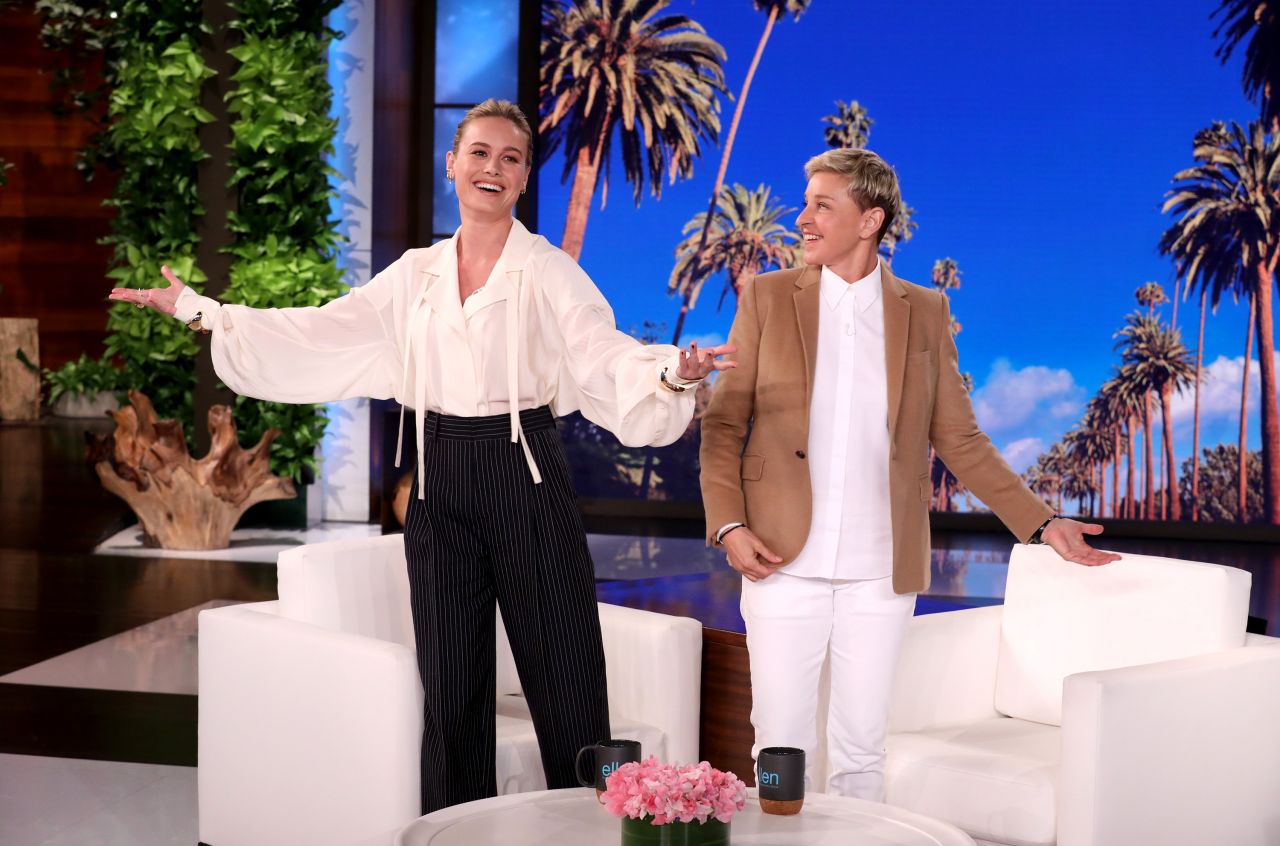 Gorgeous Hollywood superstar Brie Larson lovely on The Ellen Show