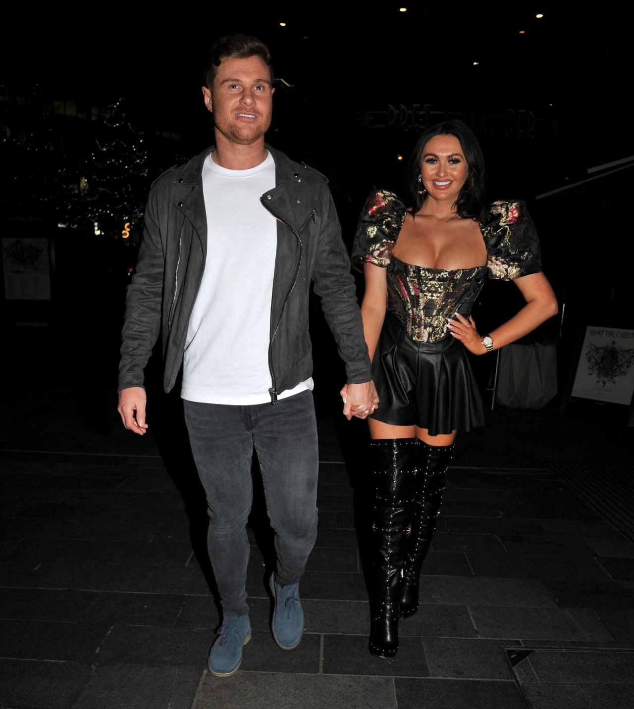 Charlotte Dawson and Matt Sarsfield - Arriving at The Ivy Restaurant in