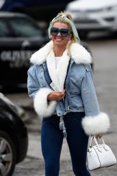 Christine McGuinness in a Very Fluffy Sleeved and Collard Jacket 11/28/2019