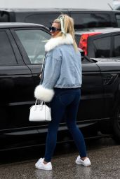 Christine McGuinness in a Very Fluffy Sleeved and Collard Jacket 11/28/2019