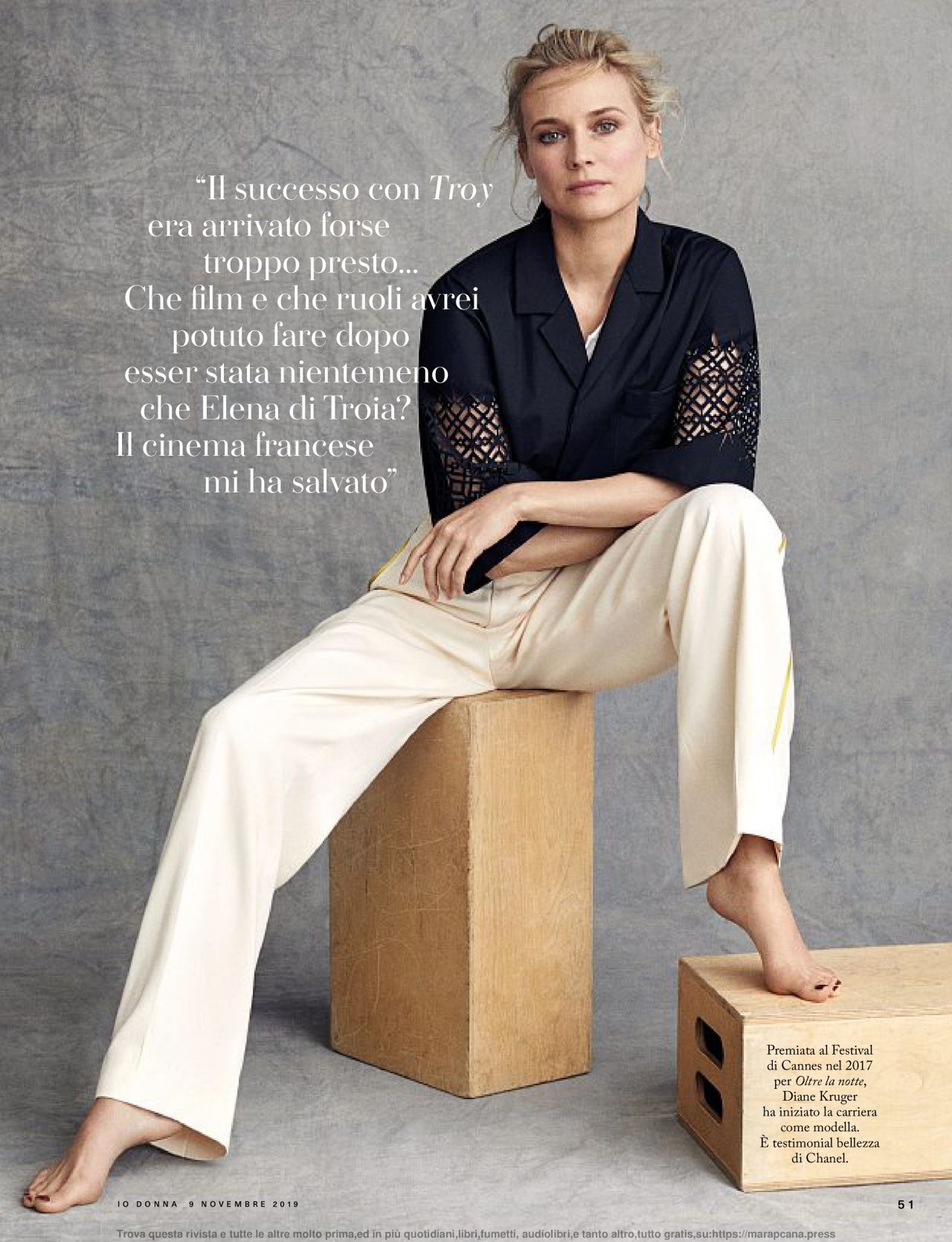 Diane Kruger - Io Donna del Corriere della Sera 11/09/2019 Issue