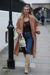 Ferne McCann in Denim and Knee High Suede Boots 11/21/2019