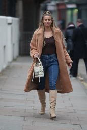 Ferne McCann in Denim and Knee High Suede Boots 11/21/2019