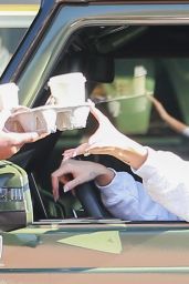 Hailey Rhode Bieber - Gets Coffee Delivered to Her Car - Blue Coffee in Beverly Hills 11/19/2019