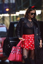 Irina Shayk as a sexy Minnie Mouse for Halloween in New York 10/31/2019