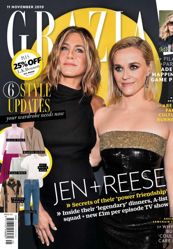 Jennifer Aniston and Reese Witherspoon - Grazia Magazine UK 11/11/2019 Issue