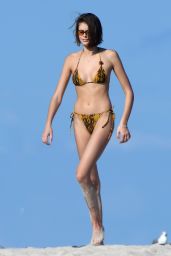 Kaia Gerber in a Bikini at a Beach in Miami 11/22/2019
