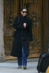 Katie Holmes - Exiting Her Apartment in New York 11/26/2019
