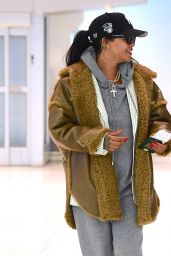 Rihanna at the Airport in Teaneck, New Jersey 11/29/2019
