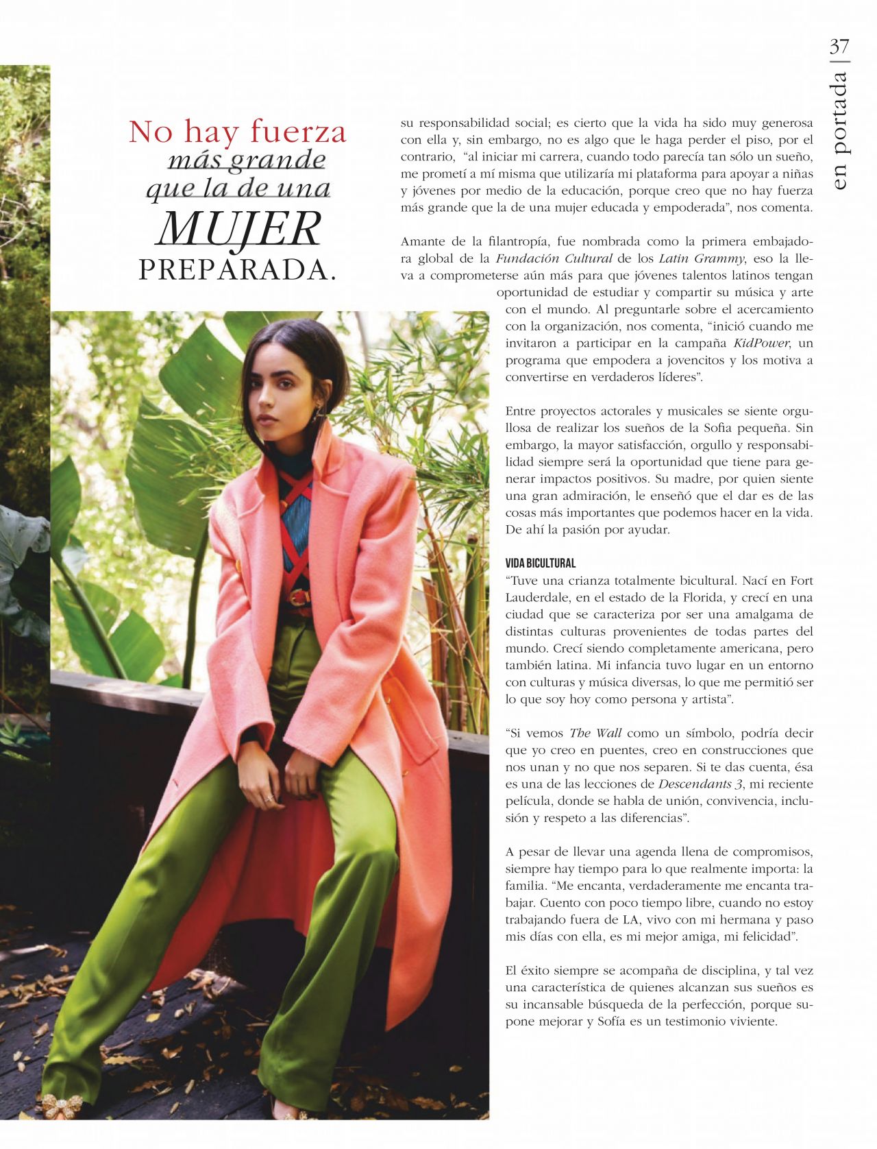 SOFIA CARSON MARIE CLAIRE MEXICAN MAGAZINE MEXICO SPANISH NOVEMBER 2019