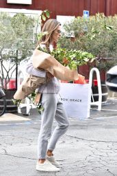 Alessandra Ambrosio Street Style - Buys Flowers in Brentwood 12/23/2019