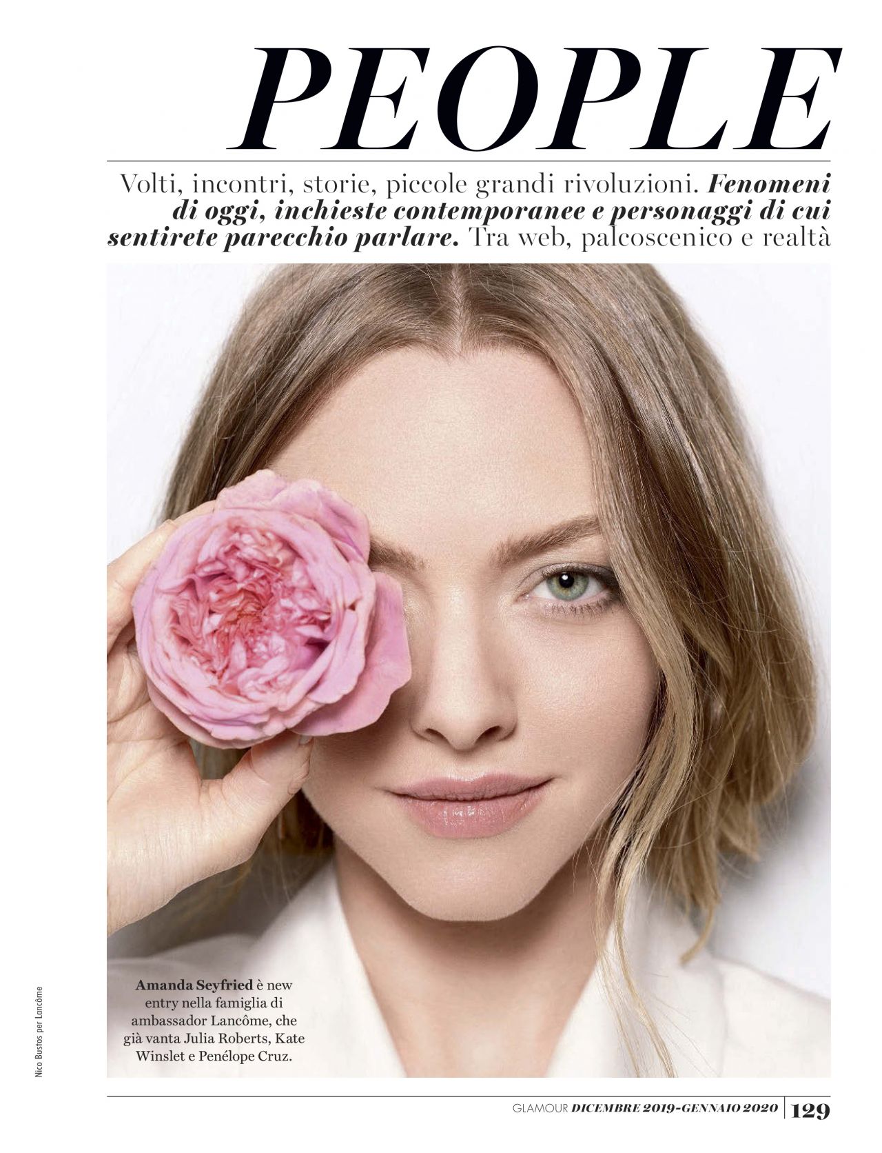 Amanda Seyfried Glamour Magazine Italia December 2019 January 2020
