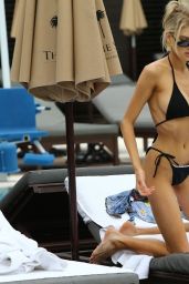 Charlotte McKinney in a Bikini on the Beach in Miami 12/07/2019