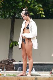 Dua Lipa in a Bikini at a Pool in Miami 12/30/2019