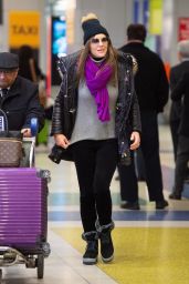 Elizabeth Hurley - JFK Airport in NYC 12/09/2019