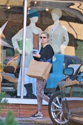 Emma Roberts in Tights - Shopping in Studio City 12/11/2019