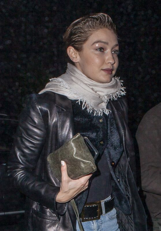 Gigi Hadid - Leaving La Coupole Nightclub in Paris 12/04/2019