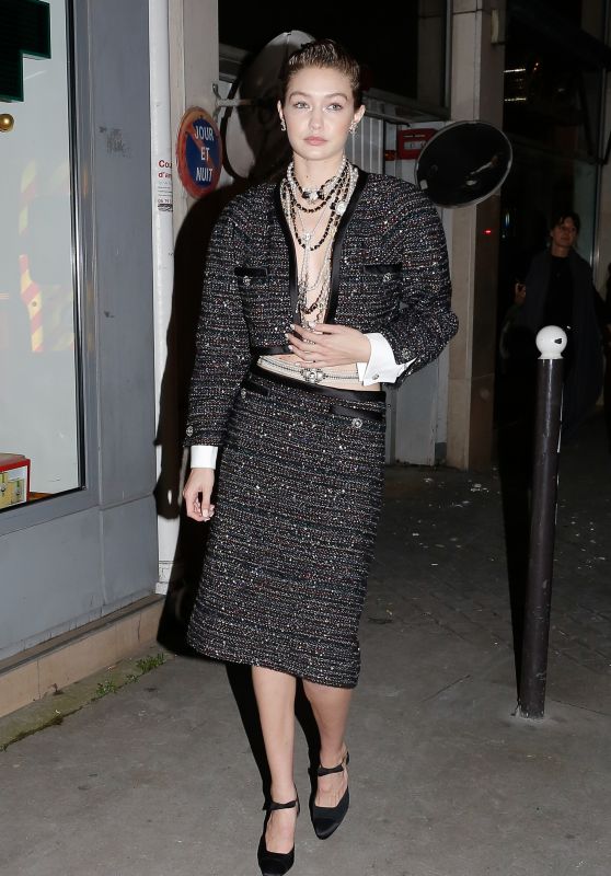 Gigi Hadid - Leaving the Chanel After Show in Paris 12/04/2019