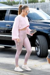 Jennifer Lopez in Fun Pink Activewear - Miami 12/17/2019