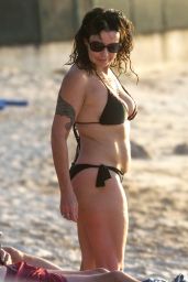 Julie Graham on the Beach in Barbados 12/20/2019