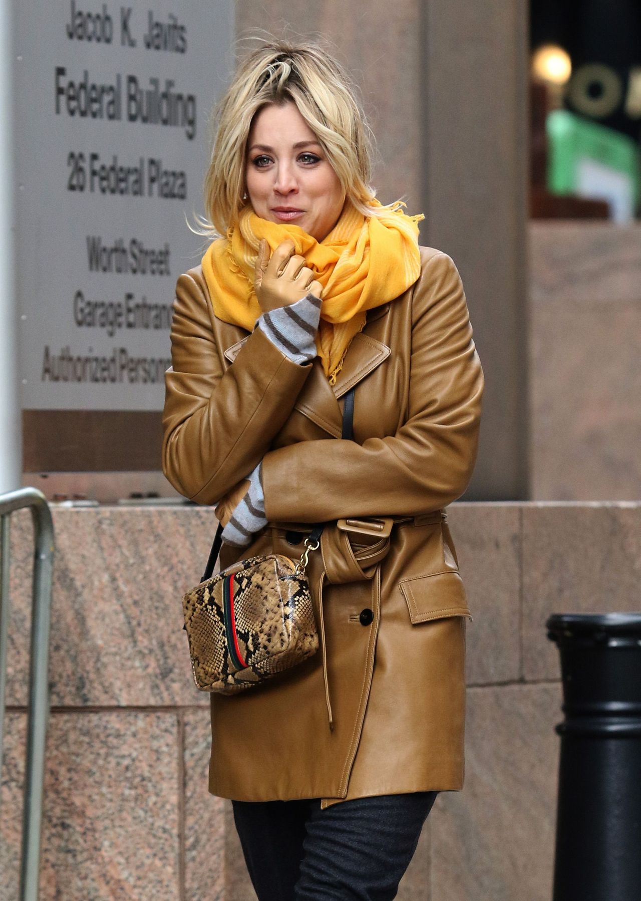 Kaley Cuoco - The Flight Attendant Set in NYC 11/13/2019 
