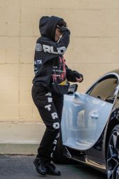 Kylie Jenner in a Juice Wrld Sweatsuit - Jewelry Shopping at Polacheck