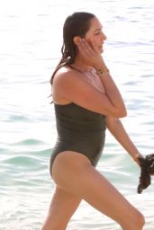 Lauren Silverman and Simon Cowell at the Beach in Barbados 12/27/2019