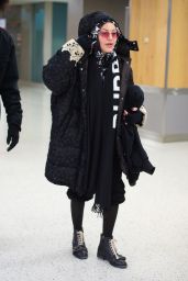 Madonna Winter Style - JFK Airport in New York 12/27/2019