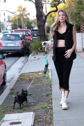 Rachel McCord - Walking Her Dogs in Los Angeles 12/04/2019