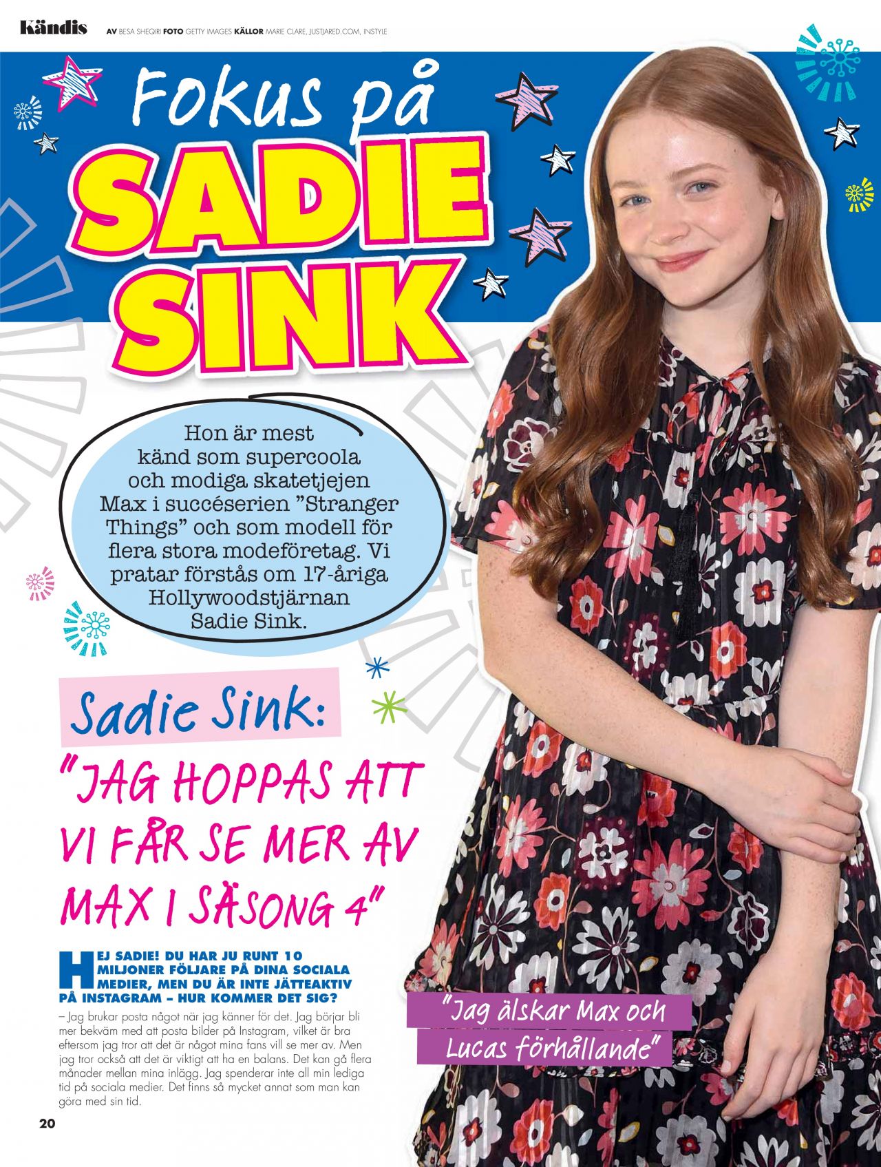 Sadie Sink - Julia Magazine December 2019 Issue • CelebMafia