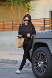 Shay Mitchell in Tights - Leaves a Beauty Salon in West Hollywood 12/20/2019