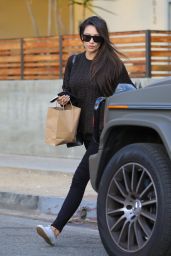 Shay Mitchell in Tights - Leaves a Beauty Salon in West Hollywood 12/20/2019