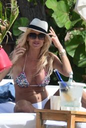 Victoria Silvstedt on the Beach in St Barts 12/24/2019