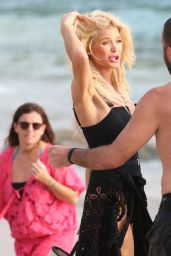 Victoria Silvstedt -Photoshoot on the Beach in St. Barth 12/29/2019