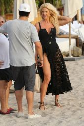 Victoria Silvstedt -Photoshoot on the Beach in St. Barth 12/29/2019
